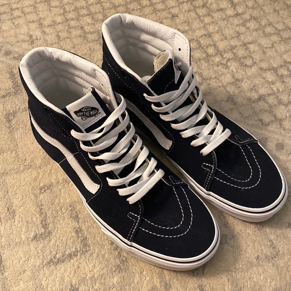 Vans sk8 high top sneakers midnight blue size 10.5 w 9 m